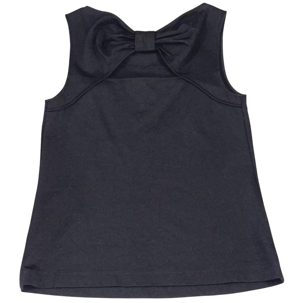 Kate Spade Black Sleeveless Classic Blouse Bow Back Keyhole Size 6